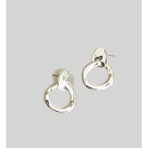 Madewell Womens Organic Circle Earrings in Silver NL557